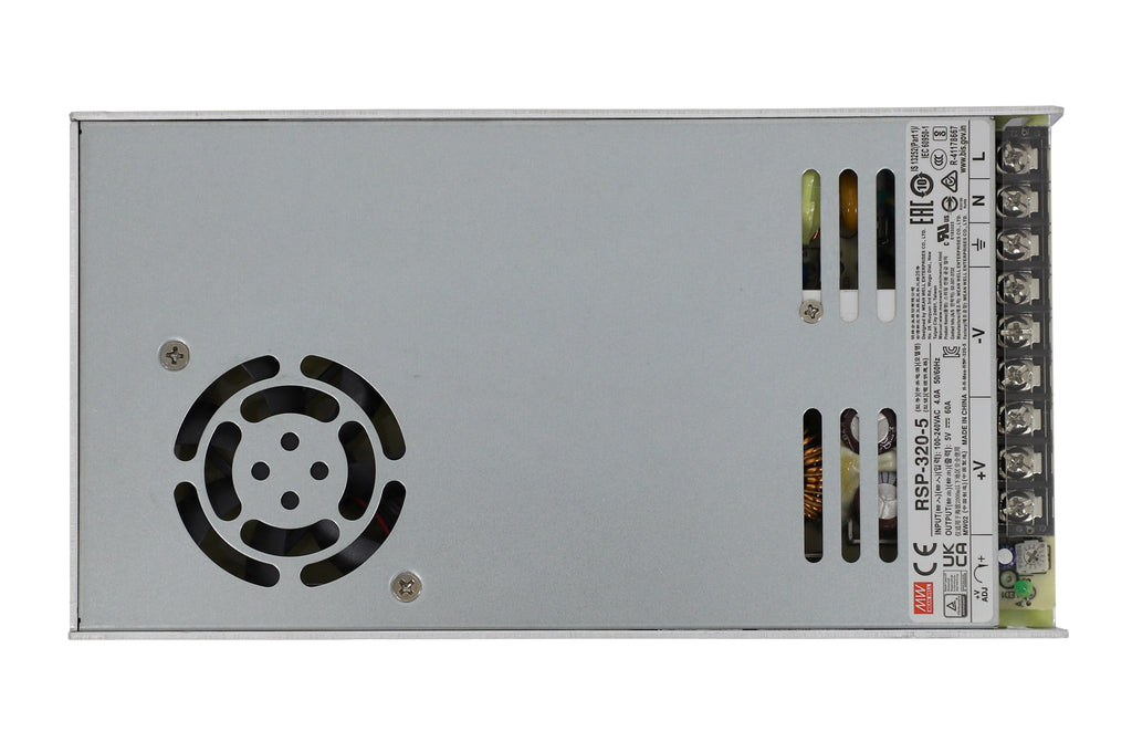 Meanwell RSP-320-5 مصدر طاقة LED رفيع للغاية PFC