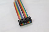 16-контактный плоский сигнальный кабель цвета радуги