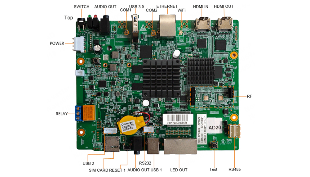 Novastar AD20 LED Display Multimedia Player Async Card