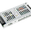 Industrial switching power supply module with vented metal case and terminal block on one end for wiring