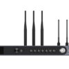 1U rack-mount wireless video encoder with five external antennas and front-panel controls.