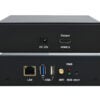 MP401 - LED Display Module, LED Screen Controller and LED Video Processor Two stacked black network devices with front panels showing LAN and USB ports, Wi‑Fi indicators, and RUN/RESET LEDs; top unit labeled DC 12V and HDMI output.